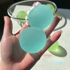 Squishy Blue Maltose Fidget Toy Soft Pink Mochi Sensory Squeeze Toy Coconut Oil Ball Slo detail view