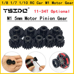 M1 5mm 11T 12T 14T 15T 17T 18T 20T 21T 22T 24T 25T 26T 28T 30T Steel Metal Pinion Motor Gear For 1/1