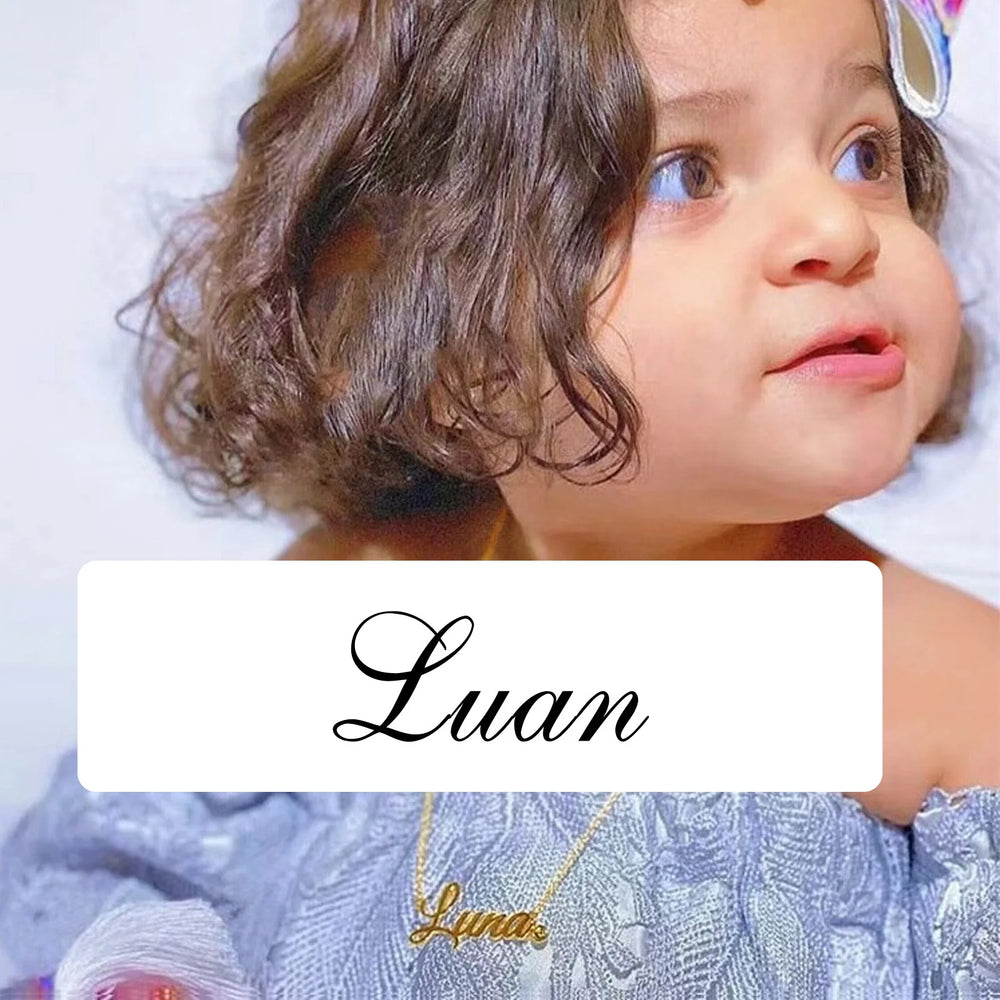 Personalized Name Necklace for Little Girl Boy | Stainless Steel Initial Customized G alternate view