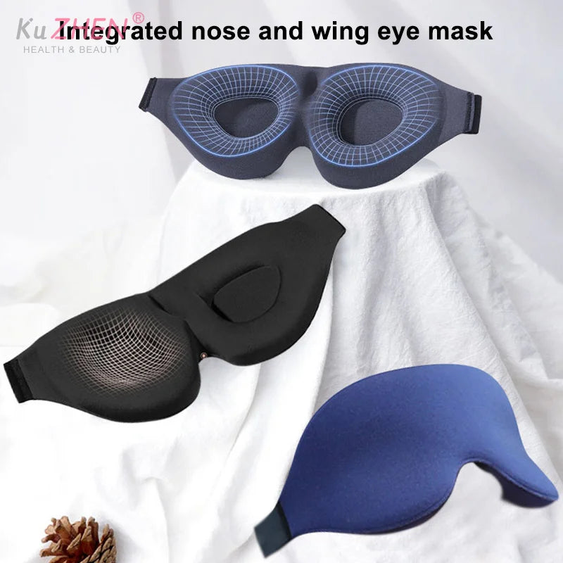 3D Sleeping Eye Mask | Soft Tiredness Relief Blindfold for Unisex additional angle