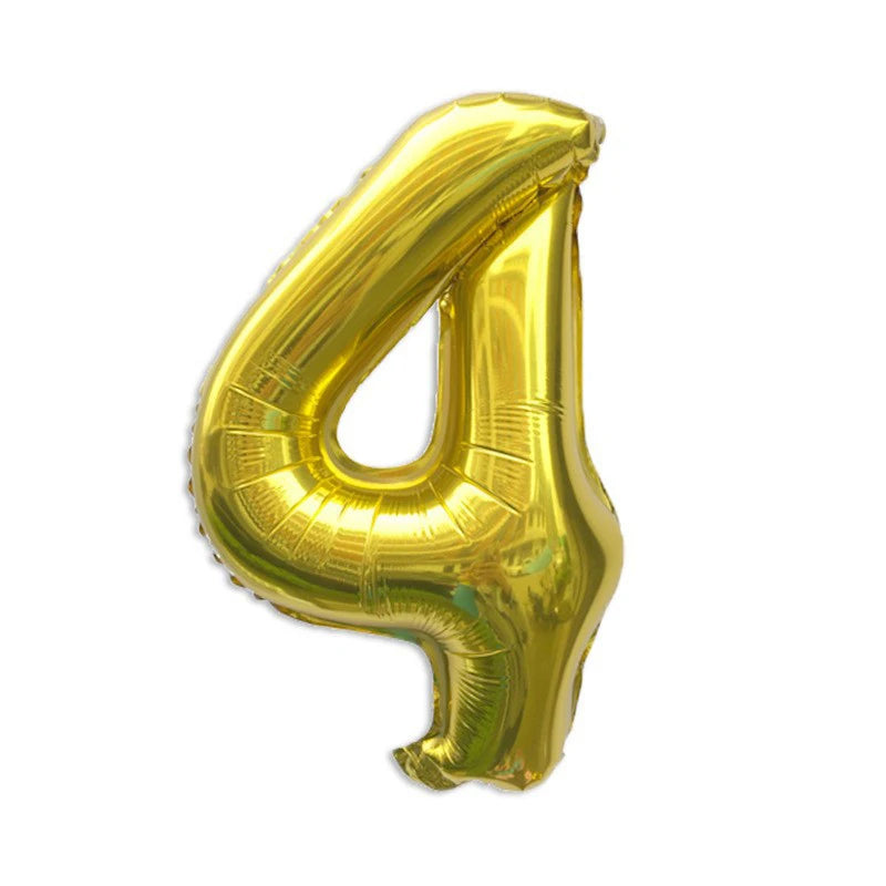32 Inch Gold Foil Number Balloons | Birthday Party Decorations close-up view