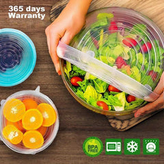 6 Pcs Silicone Cover Stretch Lids for Kitchen Microwave Food Covers Bowl Caps Elastic alternate view