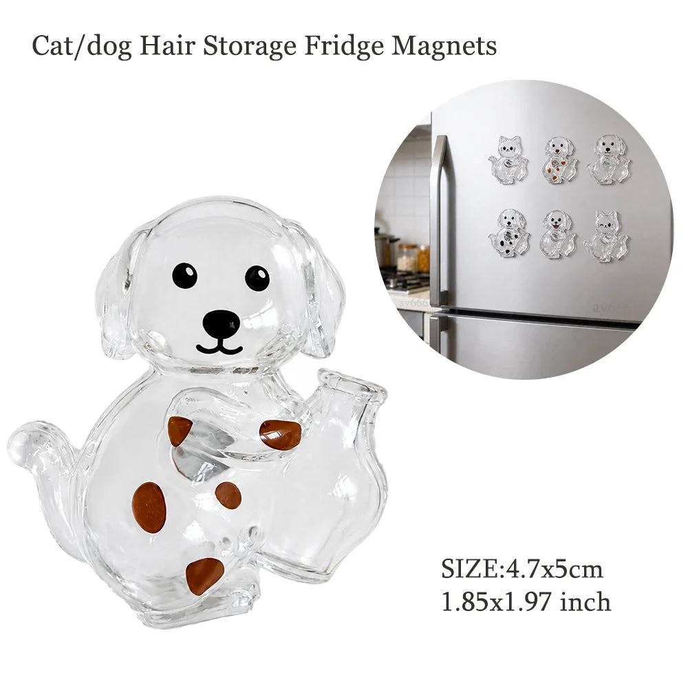 Creative Dog Hair Storage Keychain Transparent Dog\Cat Shape Memorial Pendant Handmade D detail view