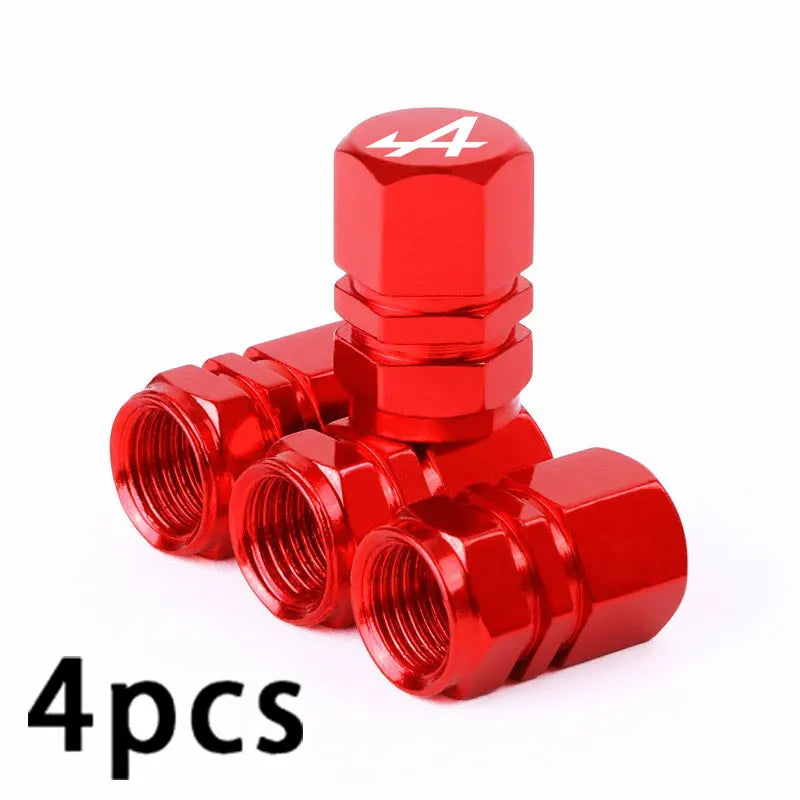 4PCS Colorful Car Accessories Car Tire Valve Cap For Alpine Megane 3 4 5 Duster Espace Logan Clio Austral Espace Arkana Scenic
