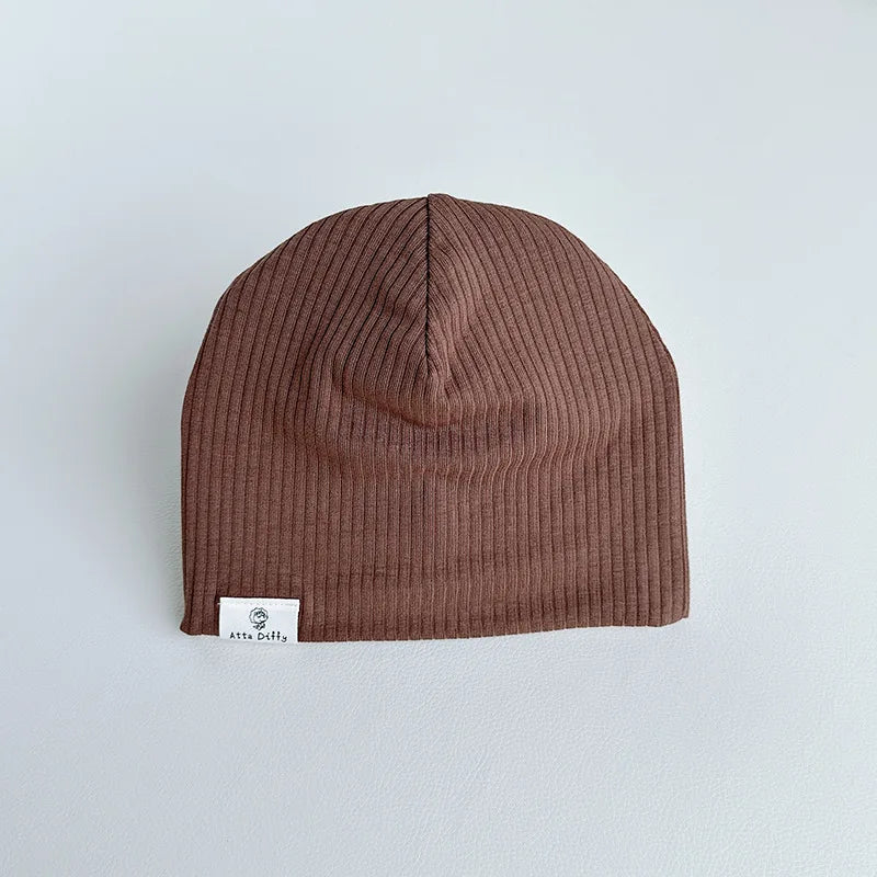 Soft Knit Baby Beanie | Breathable Cotton Candy Color Hat for Toddlers detail view