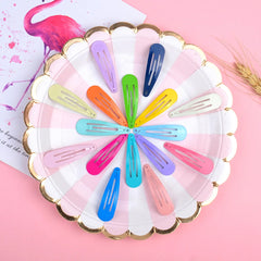 10Pcs Solid Colors BB Hairclips Girls Y2K Cute Small Barrettes Women Simple Metal Snap Clip Headdress Children Hair Accessories
