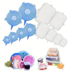 6pcs/set Silicone Stretch Lids, Reusable Durable Food Storage Lids for Bowls, Silicon alternate view