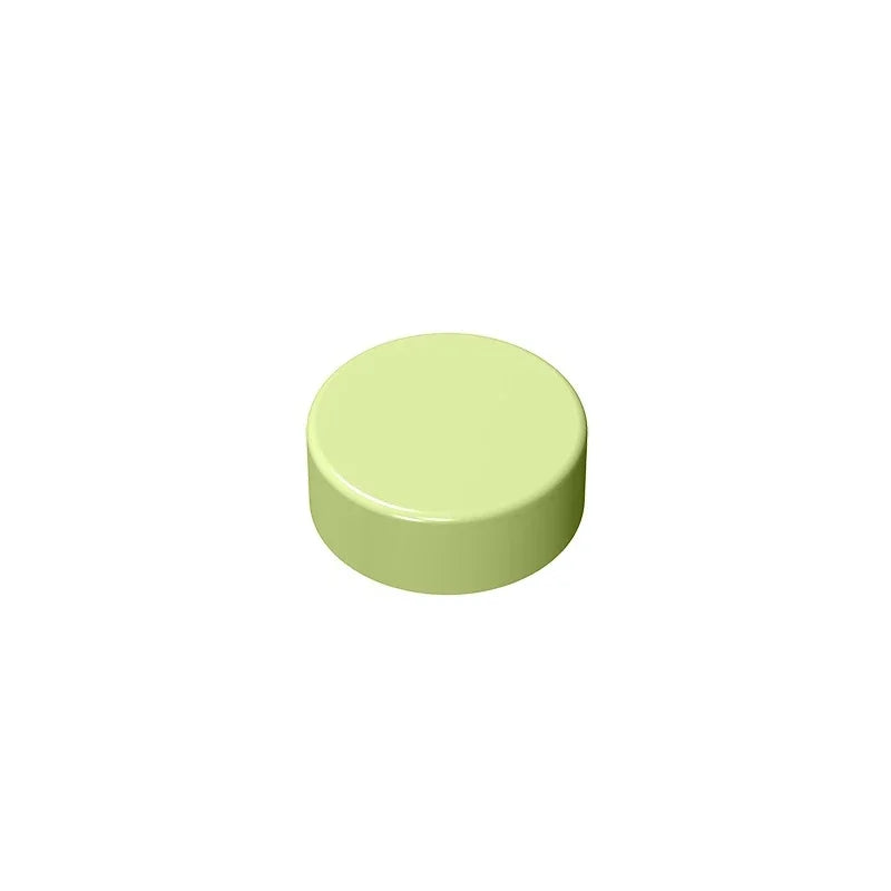 Gobricks GDS-612 Flat Tile 1x1 Round | Compatible Building Block detail view