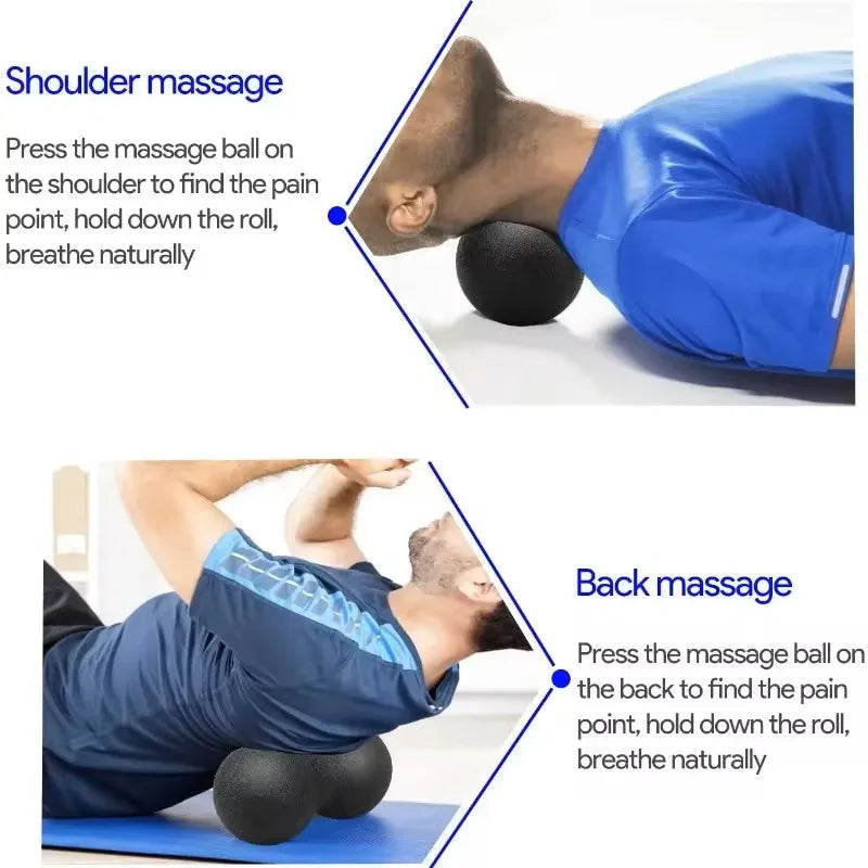 Yoga Peanut Ball Set | Massage Balls and Foam Block for Muscle Recovery lifestyle view