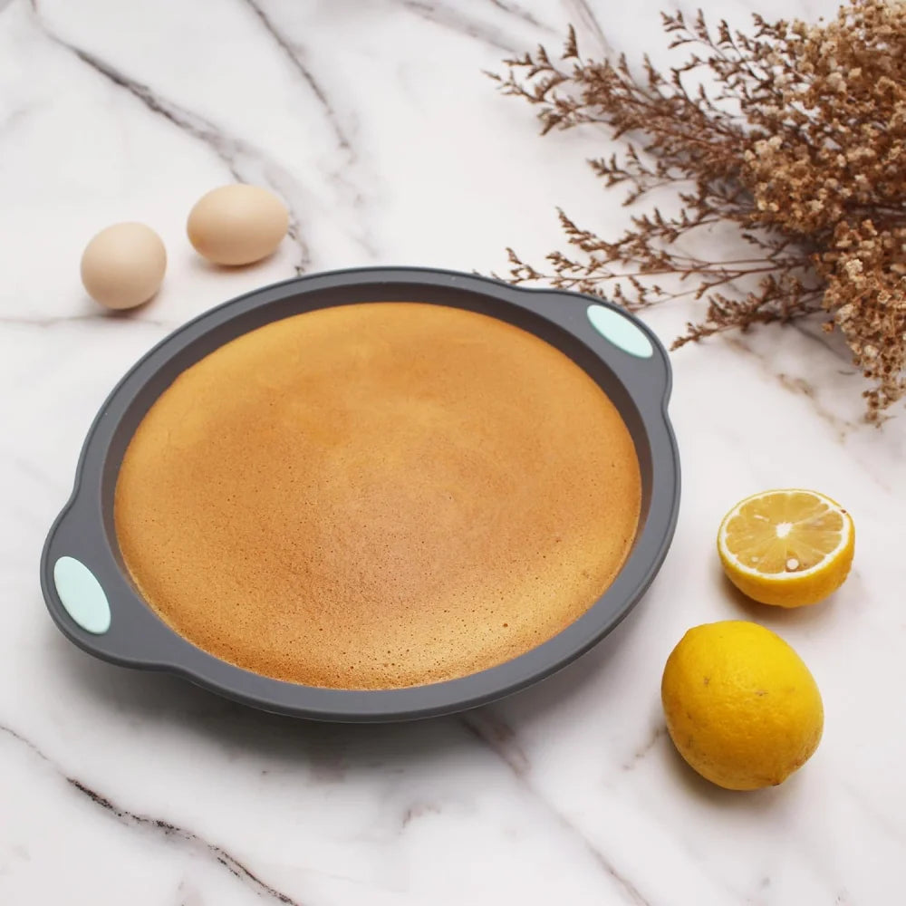 Silicone Round Cake Tray | Non Stick Baking Tray Set with Metal Reinforced Frame lifestyle view
