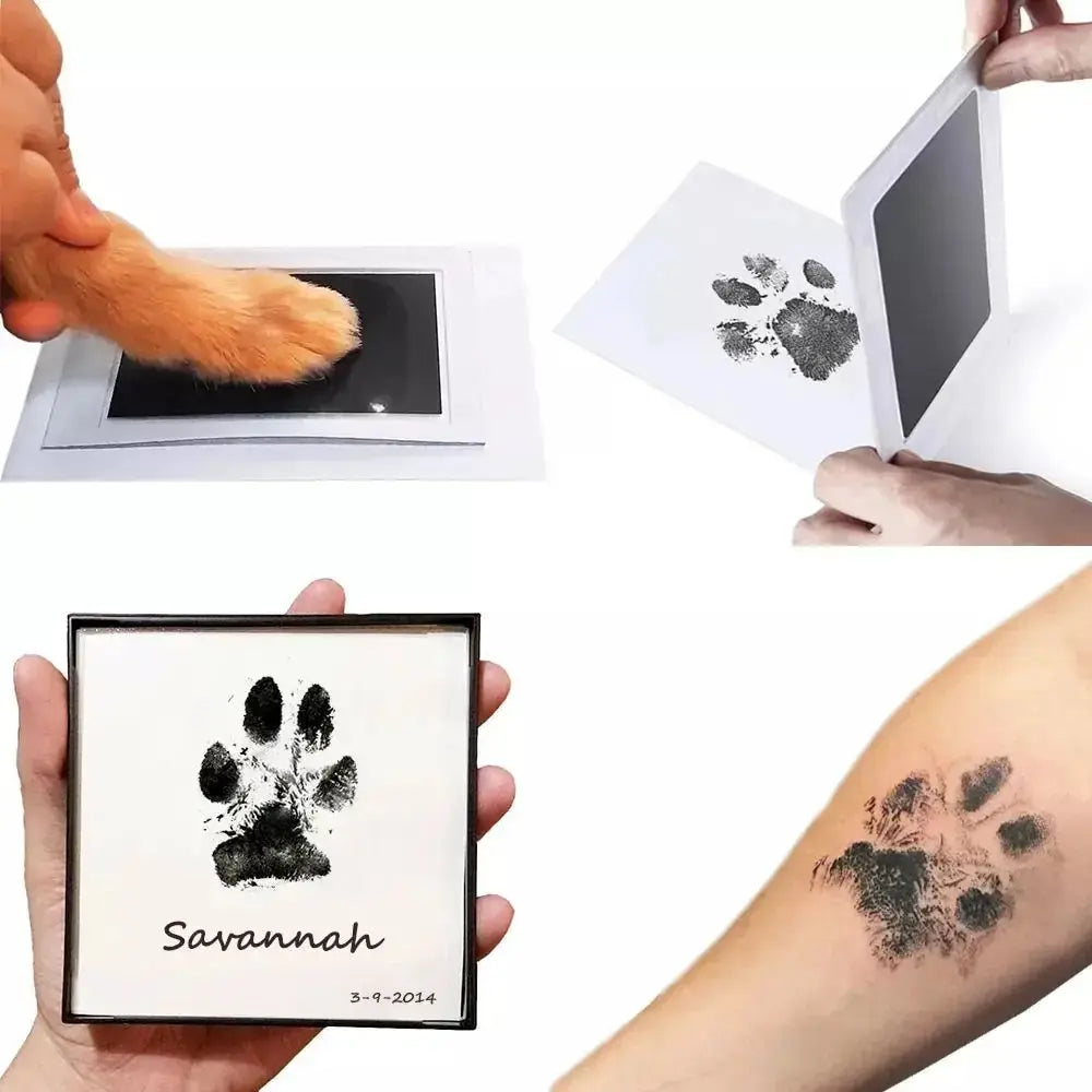 Paw Print Clean Touch Ink Pad, Dog Or Cat Pet Owner Keepsake, DIY Inkless Nose and Pawprint Impressi