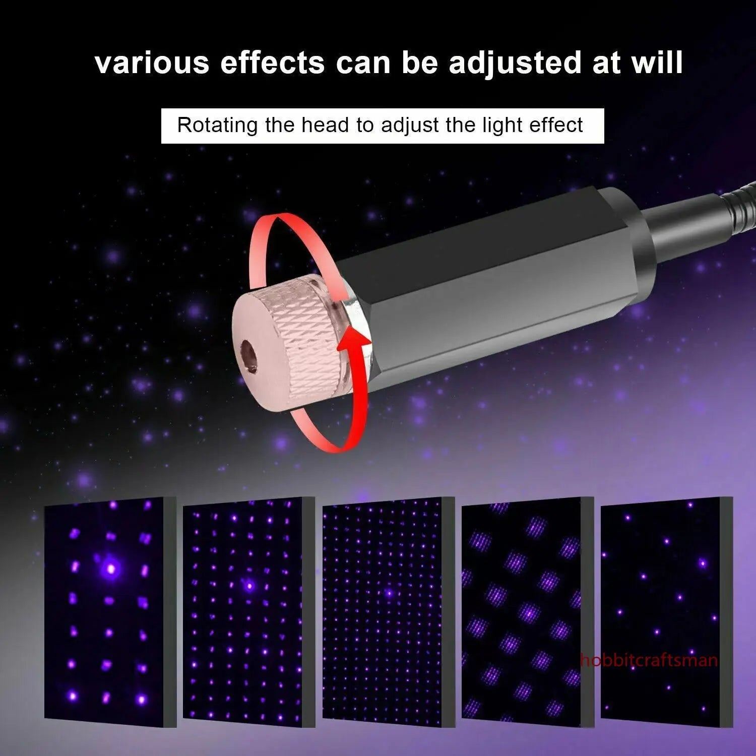 Mini LED Car Roof Star Night Light Projector Atmosphere Galaxy Lamp USB Decorative Adjus detail view