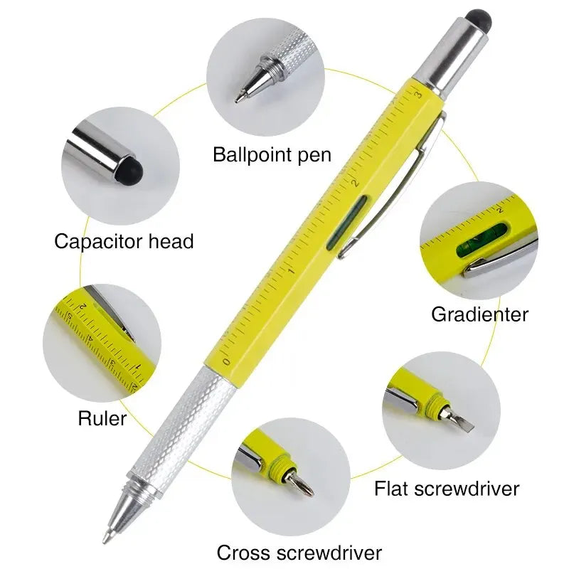 Multi-function Tool Pen | Six-in-One Ballpoint Pen with Screwdriver and Level alternate view