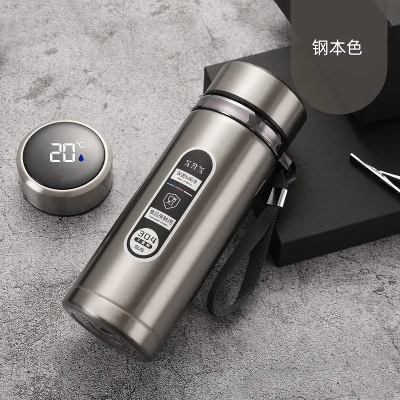 Steel Vacuum Insulated Water Tumbler 800/1000ml Double Wall Leak-proof Travel Mug Wate close-up view