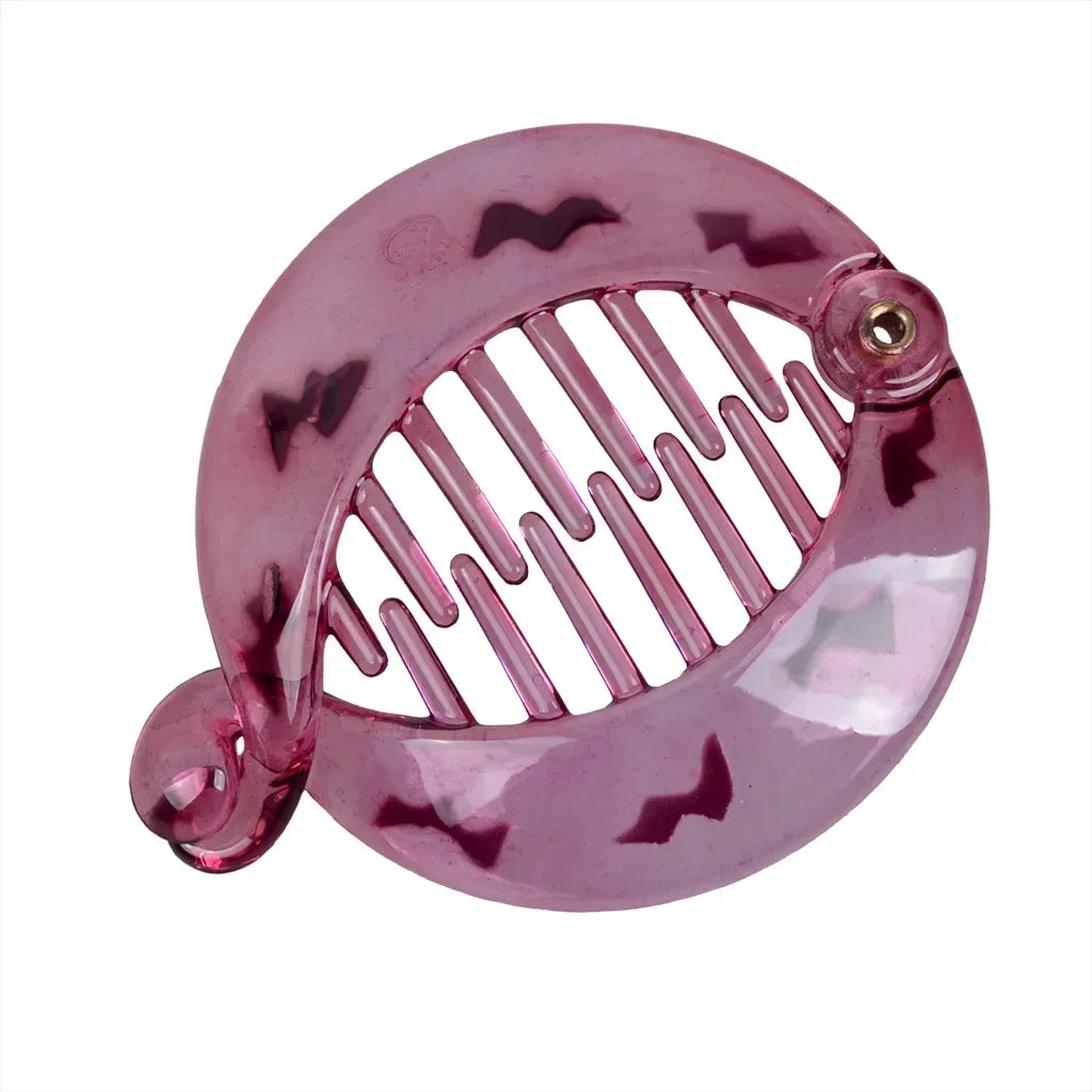 Small Round Shape Ponytail Hair Claw Clip Women Girls Banana Clip Crab Black Brown Ponytail Holder Pro Hair Styling Accessories