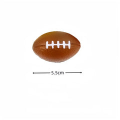 6pcs Mini PU Rugby Party Toy mini foam squeeze sports ball to Relieve Stress Anxiety S close-up view
