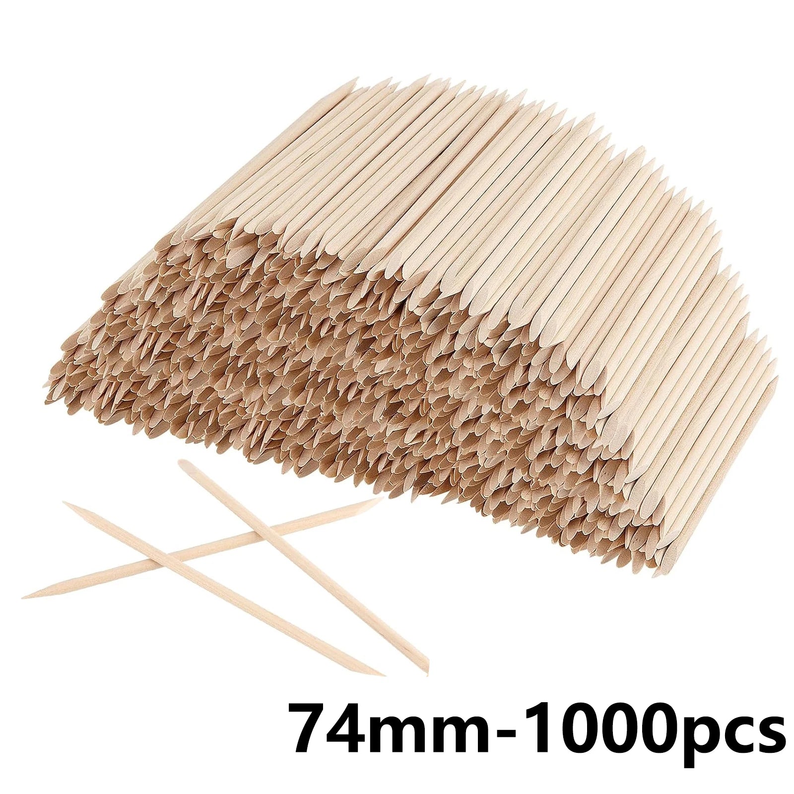 100/50pcs Nail Art Pusher Orange Wood Sticks Cuticle Pusher Remover Rhinestones Dotting detail view