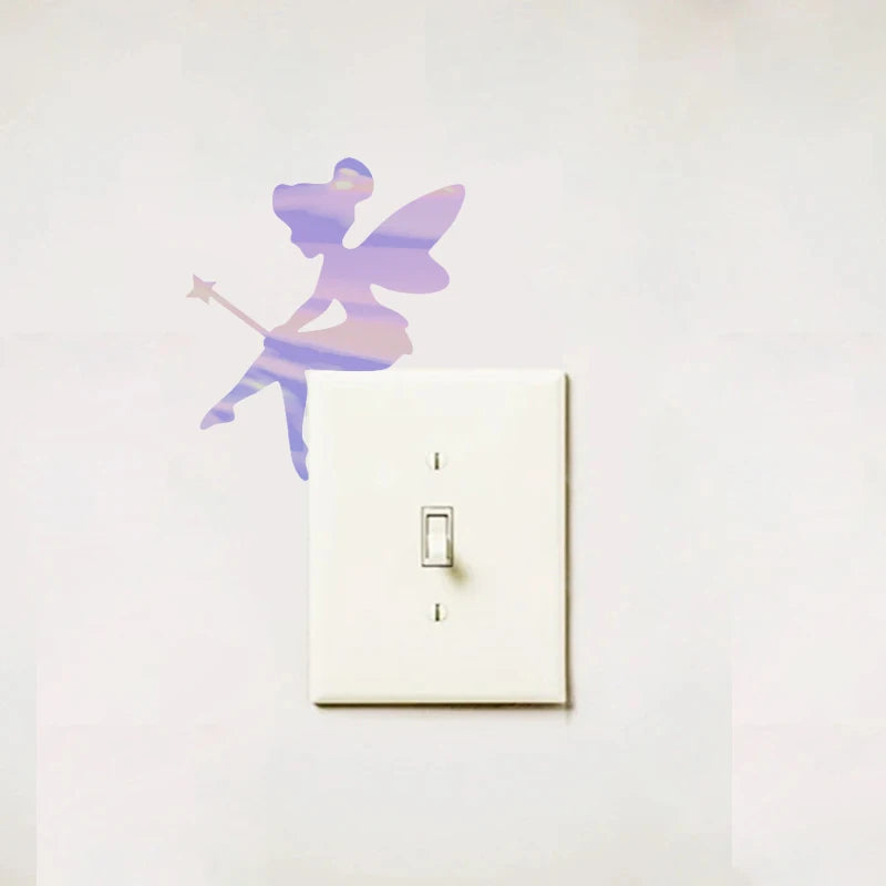 Mini Fairy Vinyl Decal | Fairy Bell Silhouette Wall Sticker for Kids Room Decor detail view