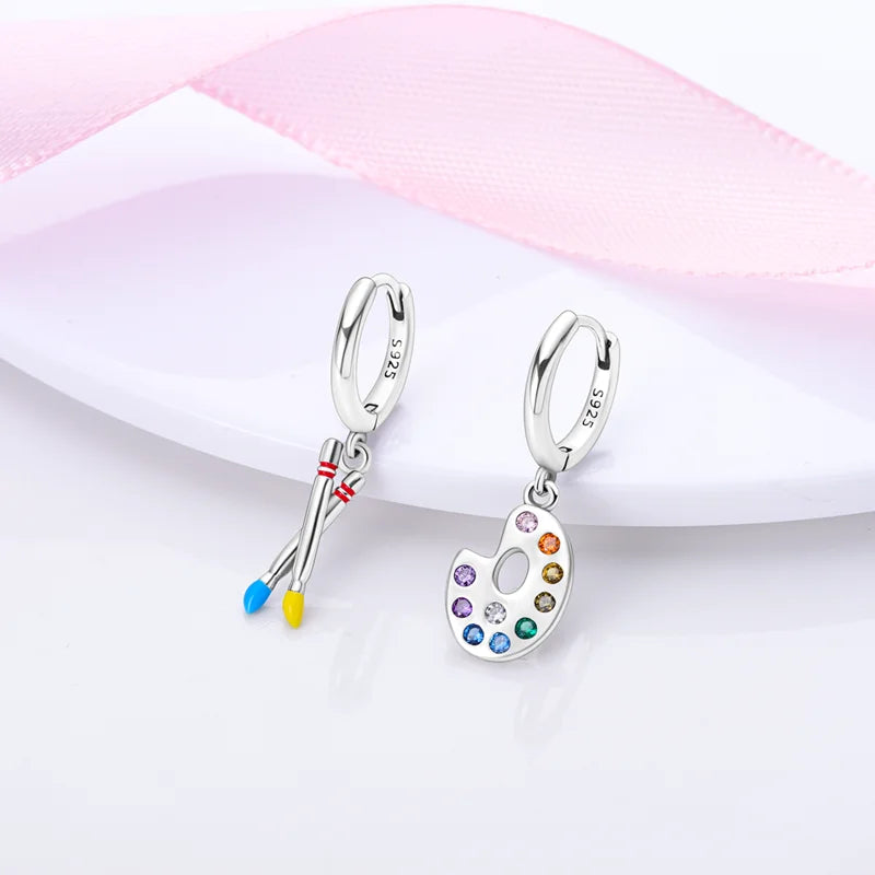 Silver Wine Cup Butterfly Women Earrings Brilliant Wedding Engagement Star Earrings Je close-up view