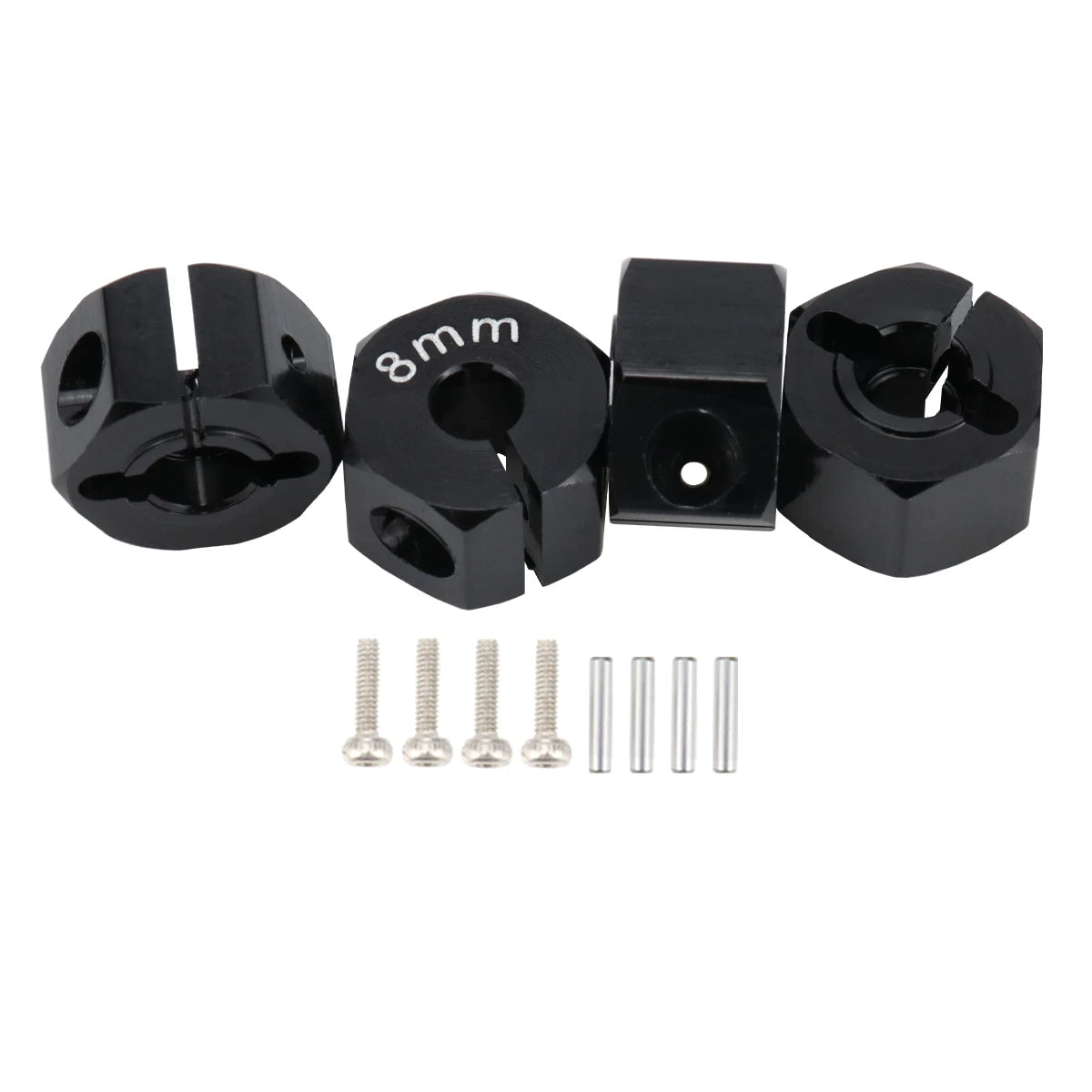 Aluminum 5/6/7/8/9/10/11/12mm Adapter Hex 12mm Drive Hub with Pin Screws for RC Auto T close-up view