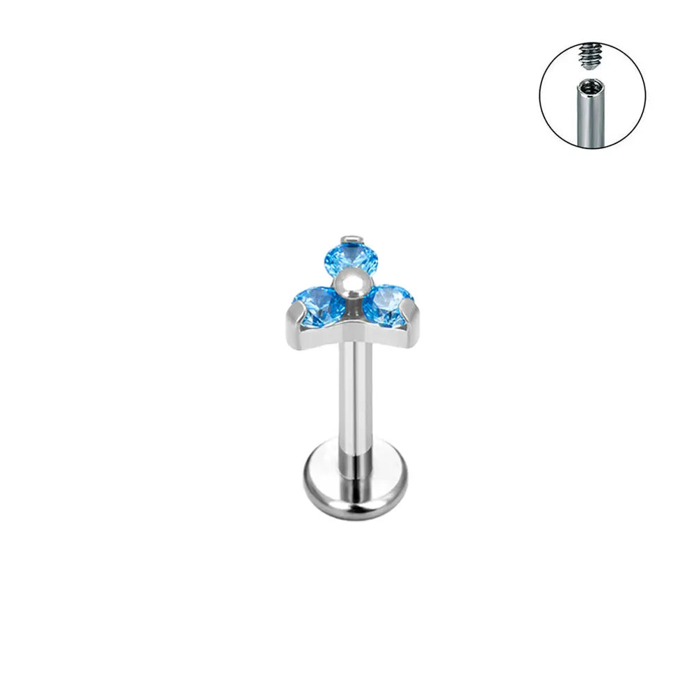 ASTM F136 Titanium Nose Piercing Petal Earrings For Women Labret Lip Rings Goth Ear Trag detail view