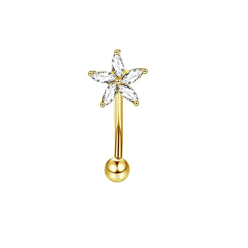 1/11Pcs 16G Eyebrow Rings for Women, Curved Barbell Belly Lip Rings Cartilage Daith Earr detail view