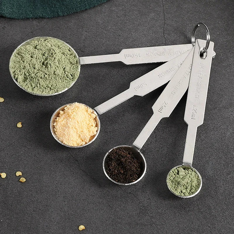 Stainless Steel Measuring Spoon Set 4-Piece | Stackable Kitchen Scoops alternate view