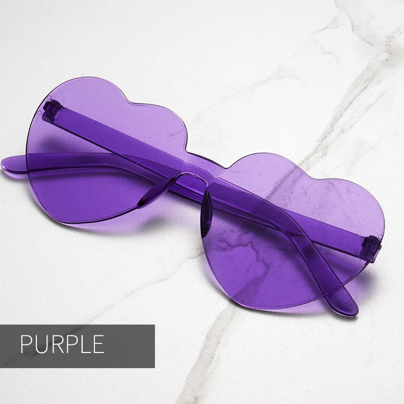 Color heart shape ocean personality Frameless Children's Sunglasses Candy Love Sungla alternate view