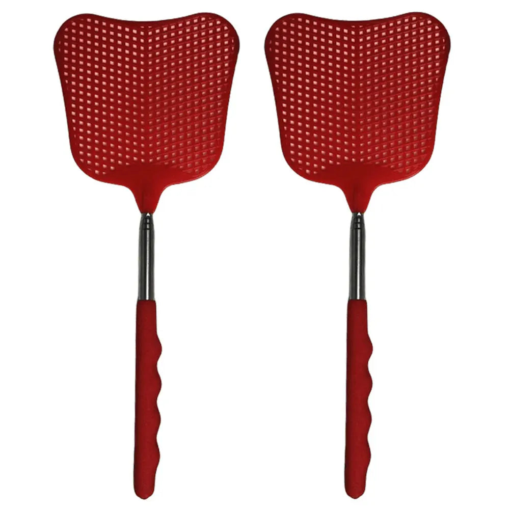 2Pcs Telescopic Fly Swatters with Anti-Slip Handle | Retractable Bug Killer Tools lifestyle view