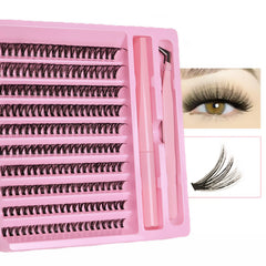 DIY Lash Extension Kit 200pcs Lash Clusters With Bond Lashes Kit Cluster Lashes D Curling False Eyel