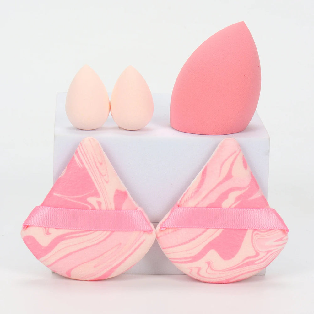 5Pcs Professional Makeup Sponge Set | Soft Polyurethane Foundation Blenders for Flawle close-up view