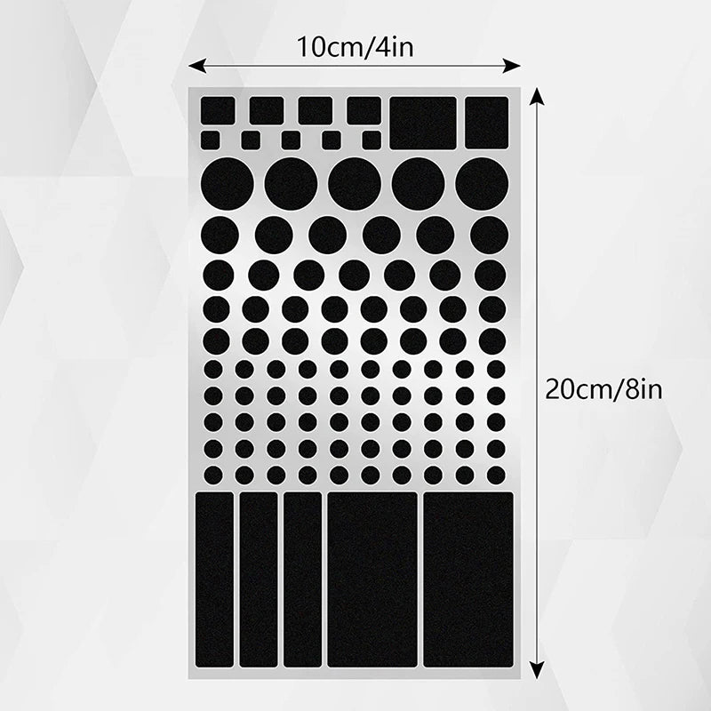 LED Blackout Stickers for Electronics | Dimming Light Blocking Stickers close-up view