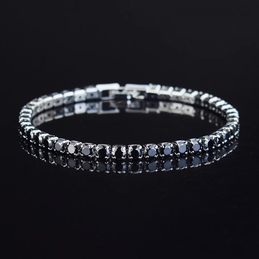 4mm Micro-inlaid Zircon Tennis Bracelet for Women 2025 New Men Bracelet Homme Jewelry close-up view