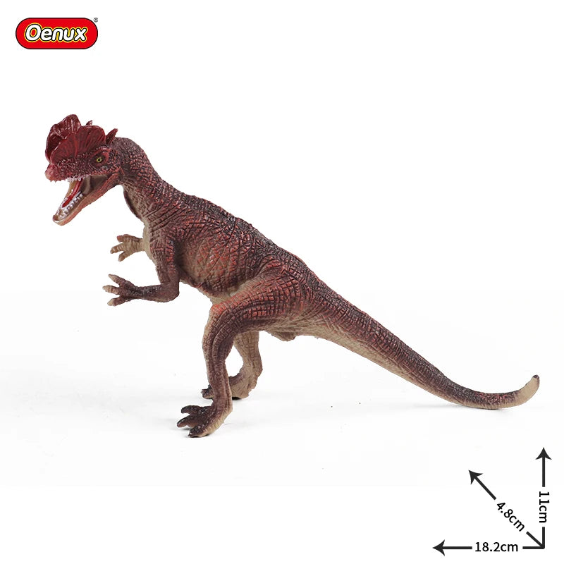 Oenux Jurassic Dinosaurs Action Figures Set | 5 Realistic PVC Models Collection Toy close-up view