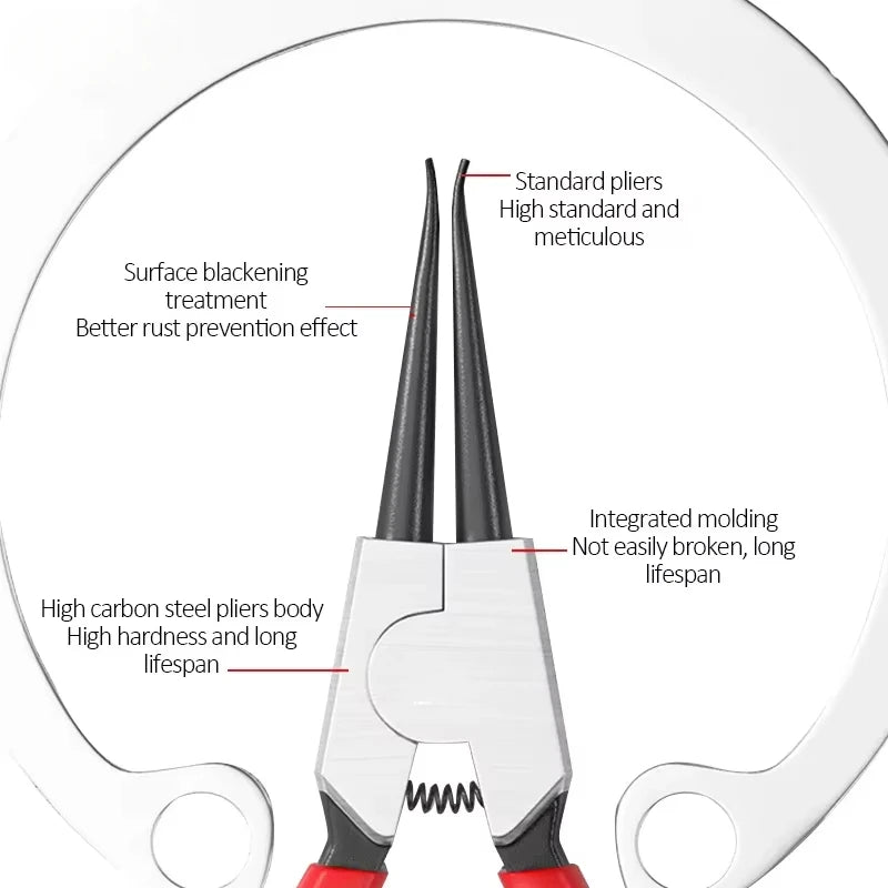 5-In Circlip Pliers | Dual-Purpose Retaining Ring Pliers for Internal and External Sn alternate view