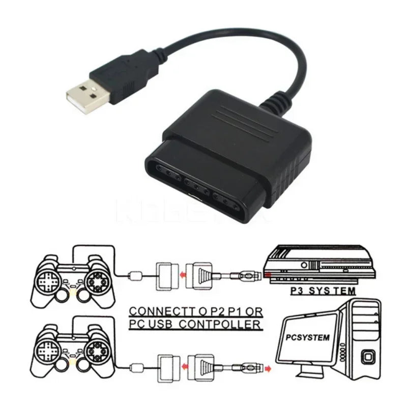 PS2 to PS3/PC USB Adapter Converter Cable for Gaming Controller | Retro Gaming Access lifestyle view