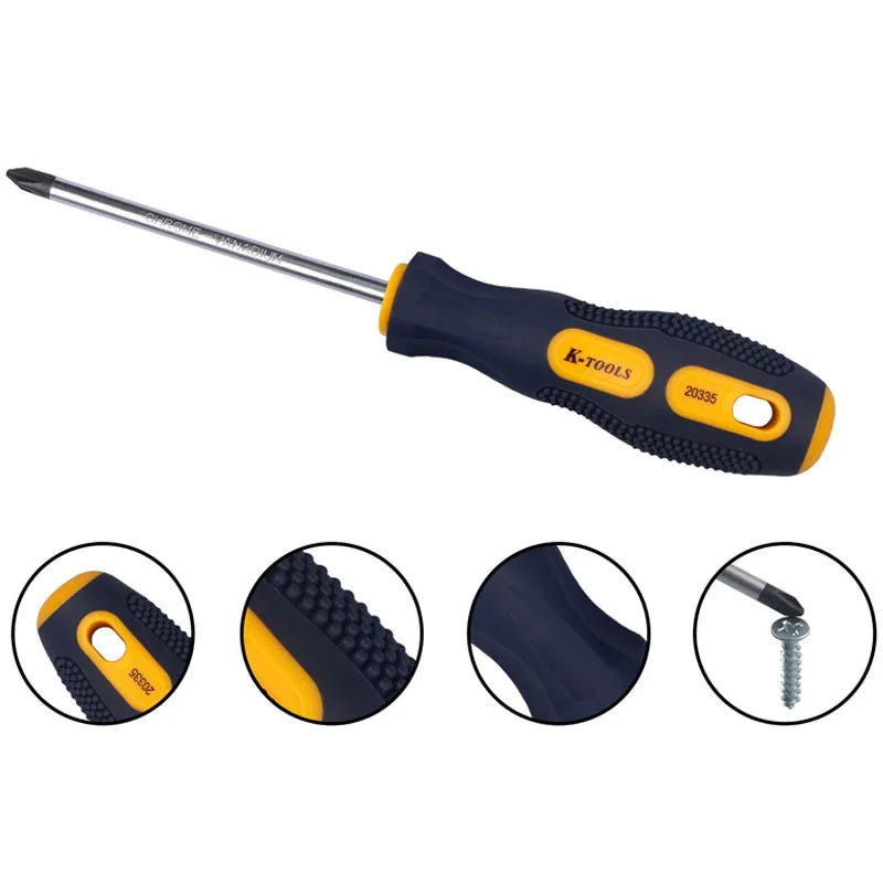 3*150-6*150mm PH0 PH1 PH2 Phillips Screwdriver | Multifunctional Magnetic Cross and Slot detail view