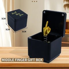 3D Middle Finger in a Box | Funny Novelty Gift for Office Desk Prank