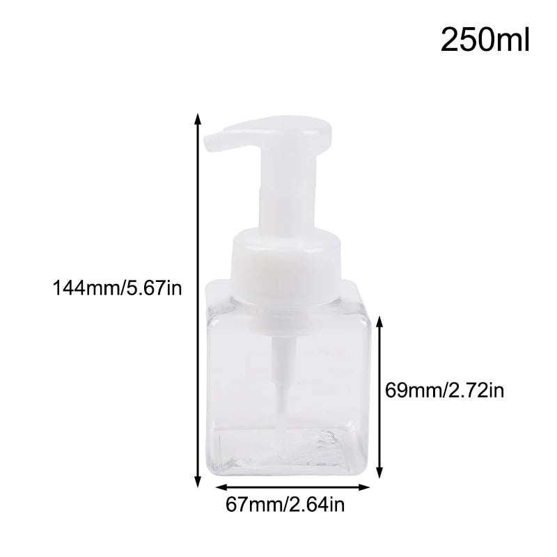 Portable Foam Soap Dispenser 250/450/650ml Manual Press Foaming Pump Bottle Liquid Showe detail view