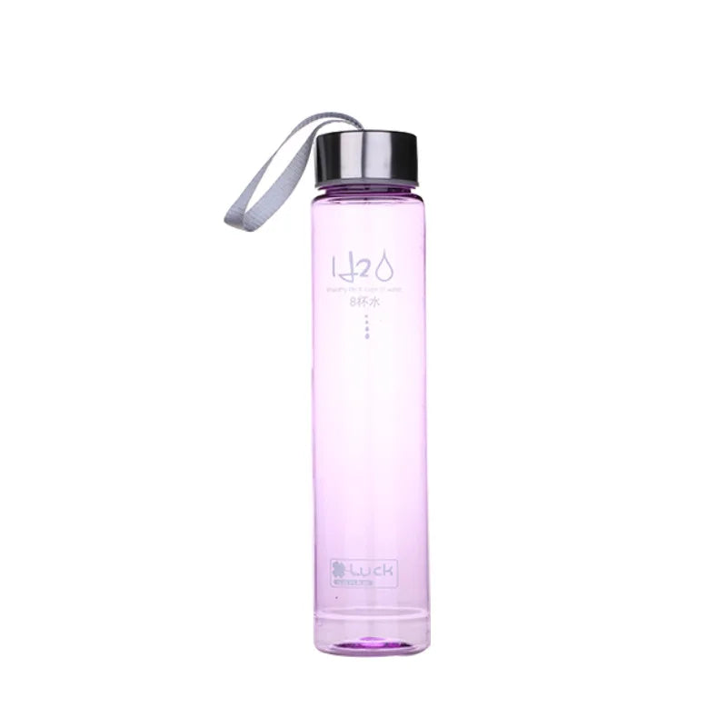Creative Candy Color Portable Leak-proof Water Bottles Frosted Sport Unbreakable Plastic detail view