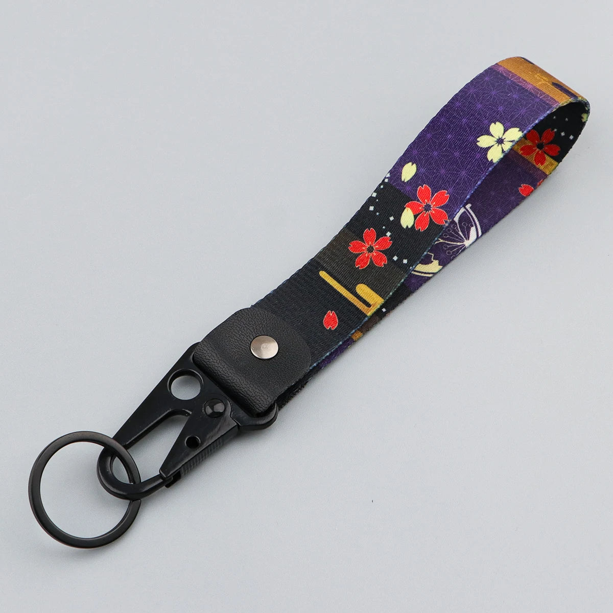 Datura Flower Keychain | Artistic Car Key Ring for Men and Women additional angle
