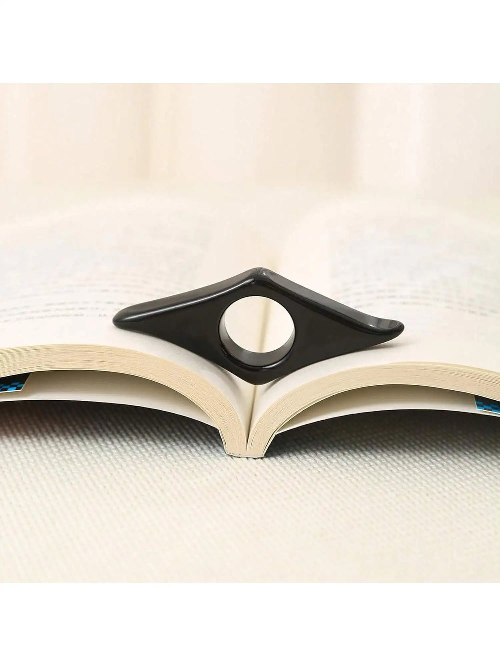 Transparent Acrylic Book Page Holder Thumb Book Holder Ring Book Opener Bookmark Read lifestyle view