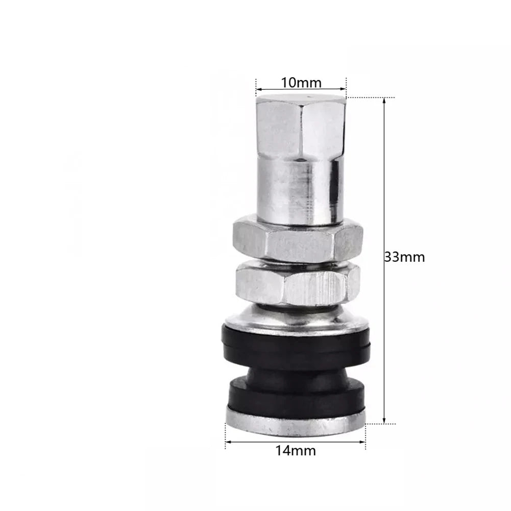 Silver Short Tire Valve Stems 2-Pack lifestyle view