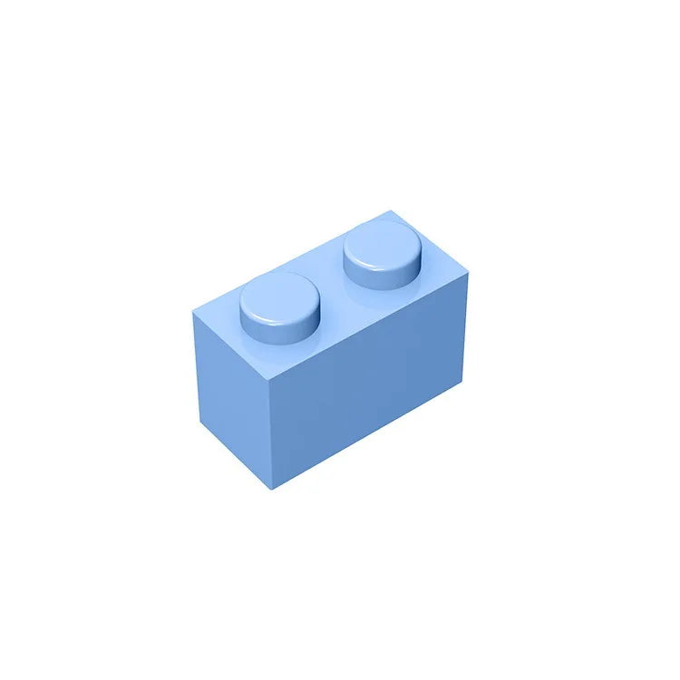 Educational Assemblage Gobricks Brick 1 x 2 without Bottom Tube | Compatible with Lego close-up view