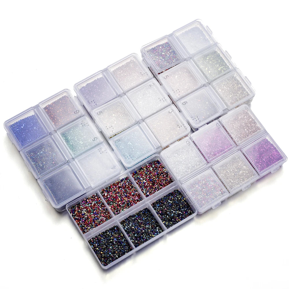 30g/Box Crushed Glass Stones Resin Filling Irregular Broken Stone for DIY Epoxy Resin close-up view
