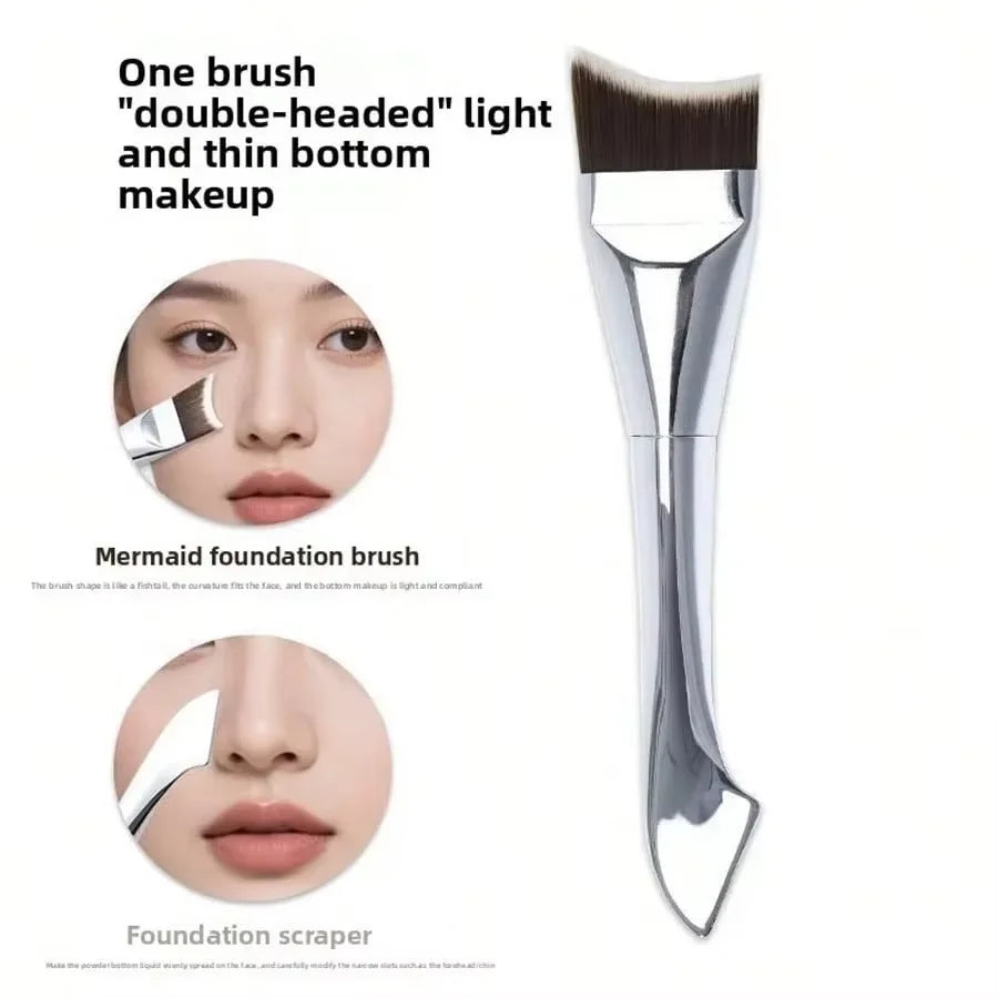 Upgraded Crescent Design Foundation Makeup Brush Ultra-thin Smooth Application Liquid lifestyle view