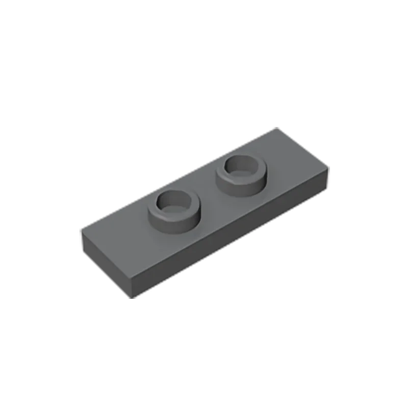 Gobricks GDS-1504 Plate, Modified 1 x 3 with 2 Studs (Double Jumper) | Compatible Bui alternate view