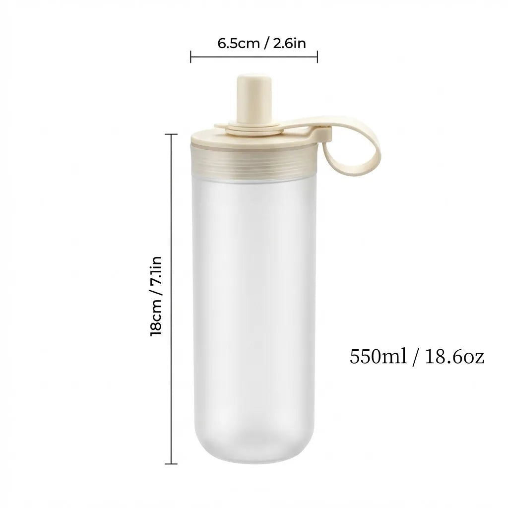 Transparent Plastic Tea Milk Coffee Mug Portable Cold And Hot Water Cup With Straw&Ha lifestyle view
