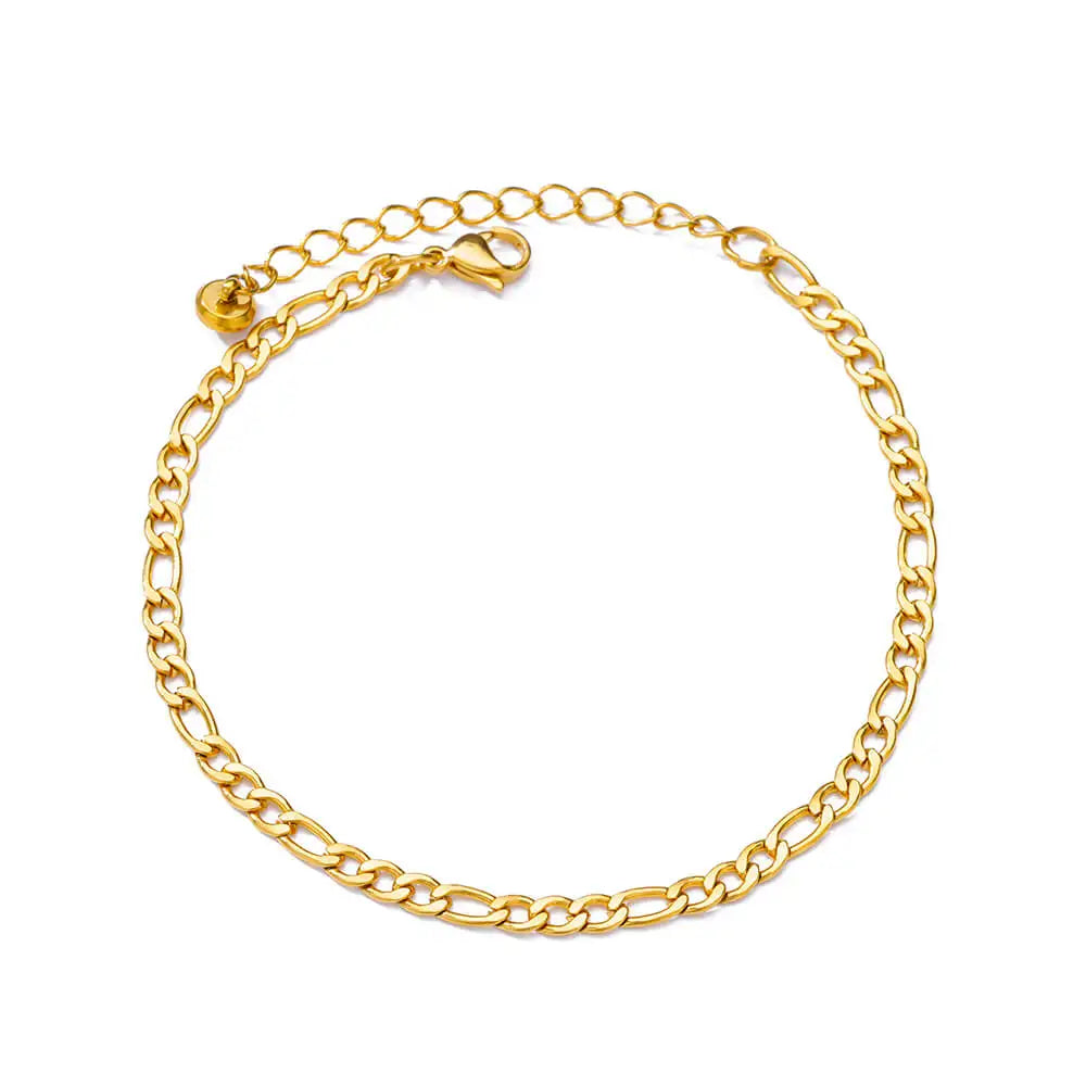 Colorful Boho Drops Anklets For Women Gold Color Stainless Steel Geometric Anklet Luxury detail view
