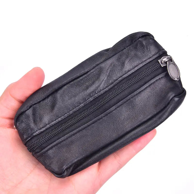 Mini Zipper Soft Purse | Unisex Small Wallet for Money and Pocket Change
